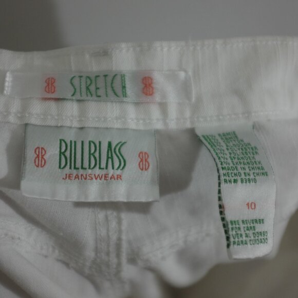 Billblass vintage White Ramie Blend Straight Leg Pants Size 10 - Picture 6 of 9